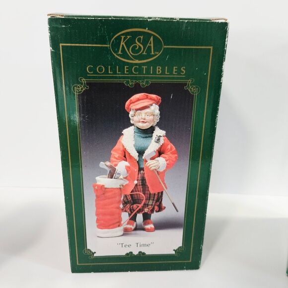 Kurt Adler KSA Collectibles Tee Time Santa On The Green Mr & Mrs Claus Figurines - Picture 6 of 16